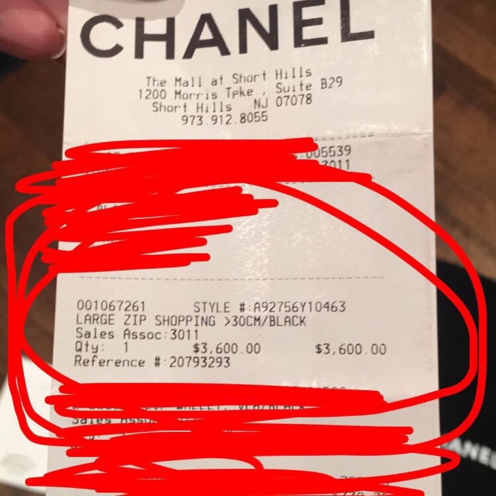 CHANEL BLACK CAVIER LARGE ZIP SHOPPING TOTE